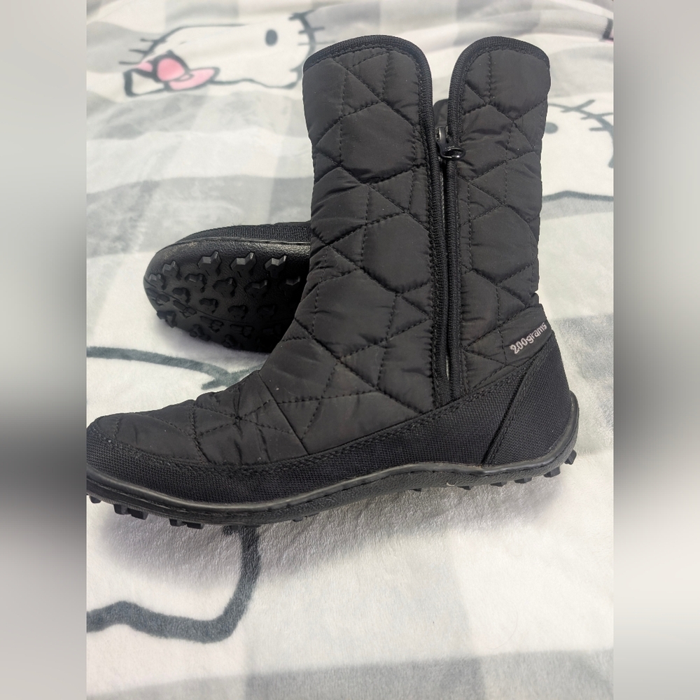Euc Columbia Minx Slip Ons Black Winter Boots Size 6.5 - Picture 14 of 15